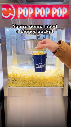 Show up BIG for National Popcorn Day on January 18 AND 19 with an official Lowe's bucket. 🪣🍿 We'll fill it for only $5. | Cinemark