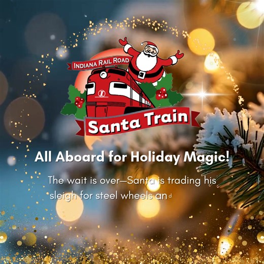 All Aboard for Holiday Magic! 🎄 The wait is over—Santa is trading his sleigh for steel wheels and heading out on the #INRDSantaTrain! 🚂✨ Santa, Mrs. Claus, and our merry crew can’t wait to see smiling faces along the route as we bring holiday magic to every stop. 🎅 Bundle up, grab your wish lists, and get ready for a weekend full of cheer! 📸 Don’t forget to share your photos with #INRDSantaTrain—let’s make this season unforgettable! | The Indiana Rail Road Company