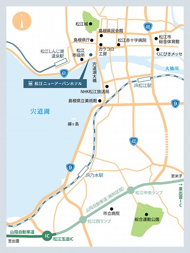 アクセス | 松江ニューアーバンホテル【公式】