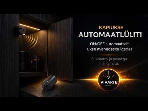 Kuidas paigaldada kapiukse automaatlüliti? VIVARTE IR-anduri juhend (12-24V)