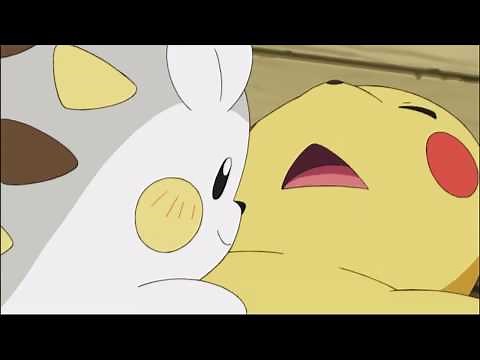 Pikachu and Togedemaru play together Pokemon Sun and Moon Ultra Adventures HD Clips