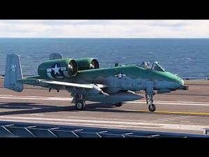 This is Crazy Skill! A-10C Thunderbolt Warthog Takeoff Without Catapult from Aircraft Carrier