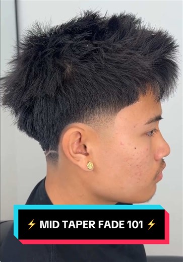 Mid Taper Fade Barber Tutorial in 30 Seconds