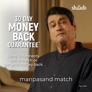 116 reactions | ✔️ Largest database of profiles globally ✔️ Connect with matches for free ✔️ 30 day money back guarantee (T&C Apply) | Shaadi.com | Facebook