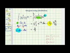 Ex 2: Definite Integration Using Substitution