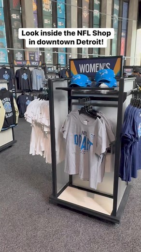 The pop-up NFL Shop is open for business in downtown Detroit ahead of the 2024 NFL draft! Here’s a look inside. Jerseys, helmets, socks, memorabilia are more are available, with all 32 NFL teams represented. Want a new Lions jersey - or even an Axel Foley vintage Lions leather jacket? Those are also available, too. #nfl #nfldraft #football #detroit #michigan #detroitlions #draft | Detroit Free Press