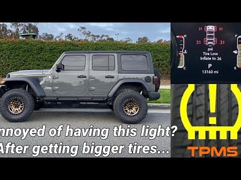 How to fix your TPMS Light error code PERMANENTLY on your Jeep JL (after adding 35+ INCH TIRES)