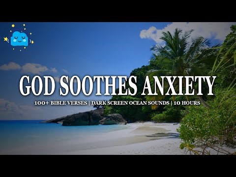 100+ Bible Verses for Anxiety | Ocean Waves | Dark Screen | Deep Sleep Audio