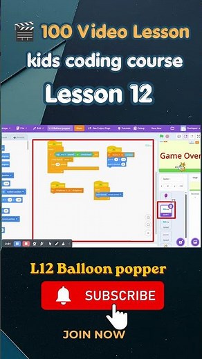 Scratchjr tutorial animation | how to create balloon pop game in scratch #scratch #gamemaker