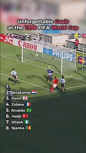 Unforgettable Goals at the 1998 FIFA World Cup