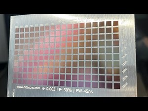 Fiber Laser Color Marking Mopa Laser Engraving Color Settings