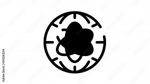 Environmental Problems Icon Animation Environmental Problem, Industrial Pollution, Contamination Pictograms. Greenhouse Effect, Global Warming, Climate Change Stock Video