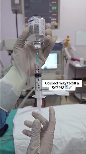 How to fill syringe from vial #injection #trending #nursing