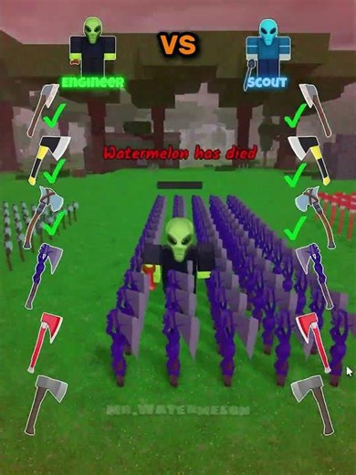Axes Trap vs Alien Engineer vs Alien Scout!