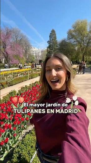 The largest tulip garden in Madrid📍Royal Botanical Garden