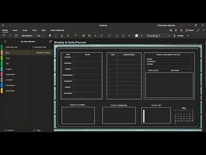 How to Create A Weekly And Daily Planner COMBO on OneNote