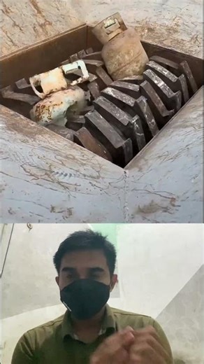 Powerful Metal Shredder Crushing Steel Like Nothing!