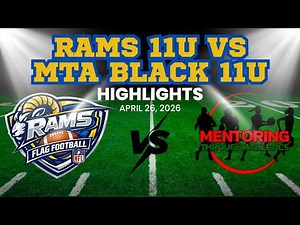 SPRING 2026 NFL FLAG FOOTBALL HIGHLIGHTS RAMS 11U VS. MTA 11U #nflflag #flagfootball #football #nfl