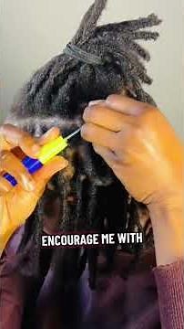 Relocking my dreads solo was harder than expected #locs #challenge #hairtutorial