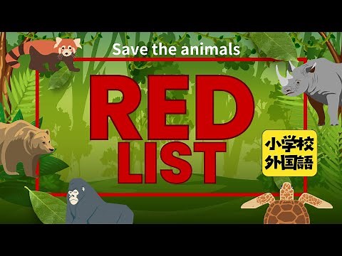 【6年生Unit6資料動画】Red List~絶滅の危機にある生物のレッドリストについて知ろう