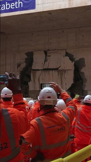 All the angles of the HS2 tunnelling machine breakthrough #engineering #construction #tunnel