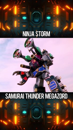 Samurai Thunder Megazord Transformation | Power Rangers Ninja Storm