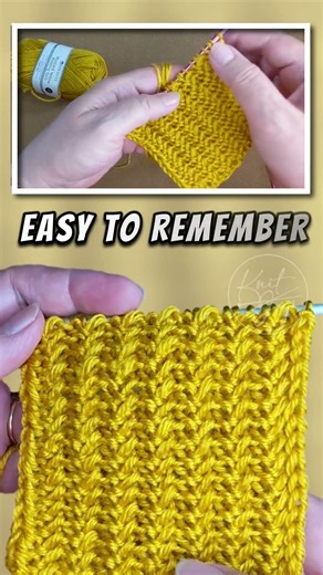 1 Row Repeat Knitting | Reversible & Elegant Texture #shorts #knitting #ReversibleKnit #228