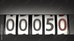 Digital clock in seconds, counting from zero to thirty seconds