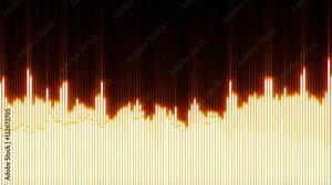 A 20 second loop of thin layered VU Meters over a black background. HD 1080.