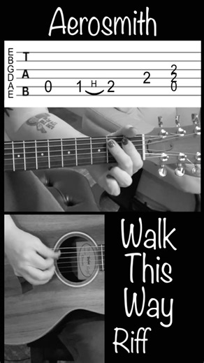 Walk this way guitar tab Aerosmith riff, #guitartabs #aerosmith #guitarlesson