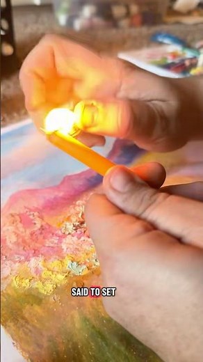 Melting oil Pastels… the wrong way…