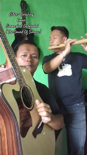 Guitar + Seruling Cover Simon And Garfunkel (The Sound Of Silence) #music #musikbatakkreator #cover