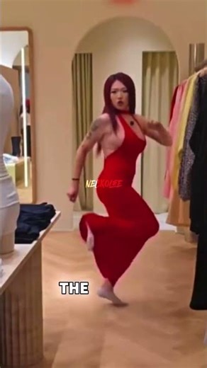 Nina's red dress catwalk fail had me dying #fashion #fail #viral