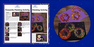 Fireworks Painting Activity Craft Instructions
