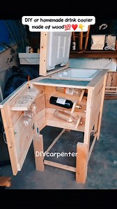 DIY or homemade drink cooler made of wood💯♥️👇 #photo #carpinteria #carpenter #woodworking #art #diyproject #craft #diy #toy #usa #canada #russia #england #germany #poland #france #australia #belgium #spain #italia | Diy Carpenter