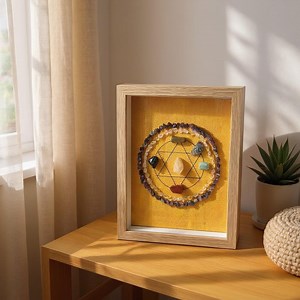 Wealth & Abundance Crystal Grid | Prosperity, Career Success and Promotion Gift | Fengshui Art | Golden Hexagram - Etsy