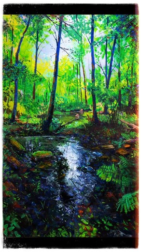 Adam O'Day on Instagram: "Ames Nowell Spring, oil on 74x46", 2021 Original painting available through @adam_oday . One remaining 36x24" framed canvas giclee available as well. Showcasing oil paints made in USA by @m.grahamco Currently on view @bridgestateu at the Maxwell Library, 10 Shaw Rd, Bridgewater, MA Show runs through March 23rd. #adamoday #representationalpainting #oillandscape #retrospective #scapes"