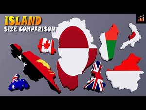 Top 100 Islands by Size | Island Area Comparison in 3D