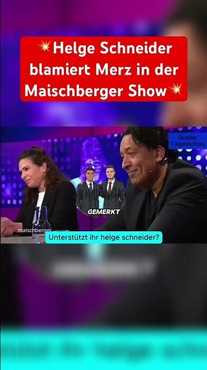 🚨 MERZ HUMILIATED: HELGE SCHNEIDER BLOWS UP THE MAISCHBERGER SHOW! 🚨