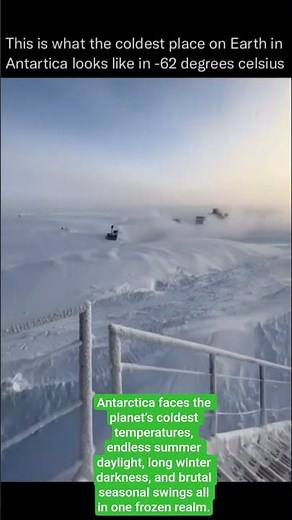 Antarctica’s temperatures range from –89°C (minimum) to about 20°C (maximum) in rare warm spots.