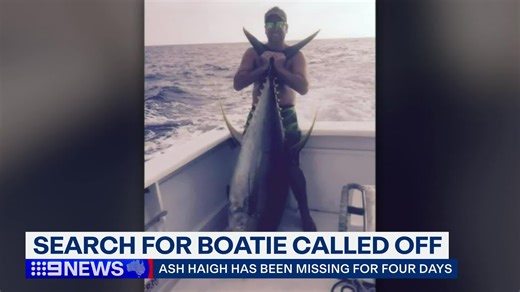 A large-scale, cross-border search has sadly found no sign of missing boatie Ash Haigh. #9News MORE: https://nine.social/158k | 9 News Gold Coast