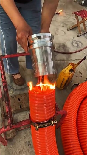 Installing a Sewage Pipe Head with Heat.