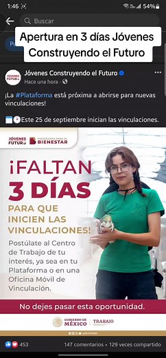 Apertura de Jóvenes Construyendo el Futuro: ¡Inicia el 25 de septiembre!