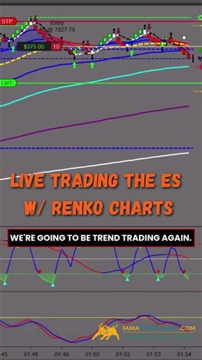 How to day trade using Renko charts with live trading on the ES. #livetrading #trading #tradesetup