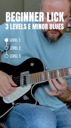 Easy lick perfect for both beginners and intermediate players, broken down into three levels. 🔹 Level 1: Start with a two-string, alternate picking sequence featuring hammer-ons and pull-offs. 🔹 Level 2: Add in your pinky for a bit of a challenge. 🔹 Level 3: Complete the phrase and resolve back to the root of E minor in the blues scale, incorporating the first two sequences. Swipe left to see each level in action! 🎶 Questions? DM me for more info or to explore one-on-one lessons! 📩 #GuitarL