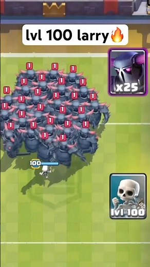 lvl 100 larry vs 25 PEKKAs #clashroyale #youtubeshorts