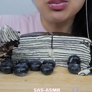 4.3K views · 36 reactions | ‎Mochi Crepe Cake (Asmr Soft Relaxing Eating Sounds) Part 7‎ | Sas Asmr | Facebook