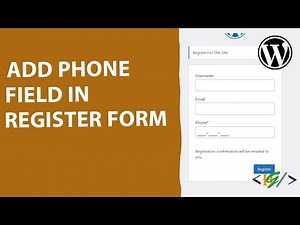 How to Add Phone Number Field in Default WP Registration Form in WordPress | Extra Field | Register