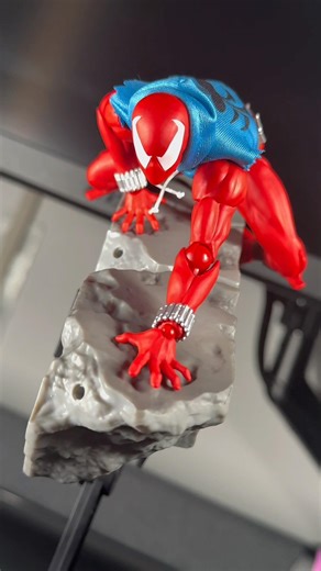 Collab with Mess Toys showcasing Scarlet Spider #actionfigures #cttoys #spiderman