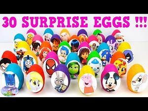 Mega 30 Play Doh Surprise Eggs MLP Dory Inside Out Disney Toys Surprise Egg and Toy Collector SETC